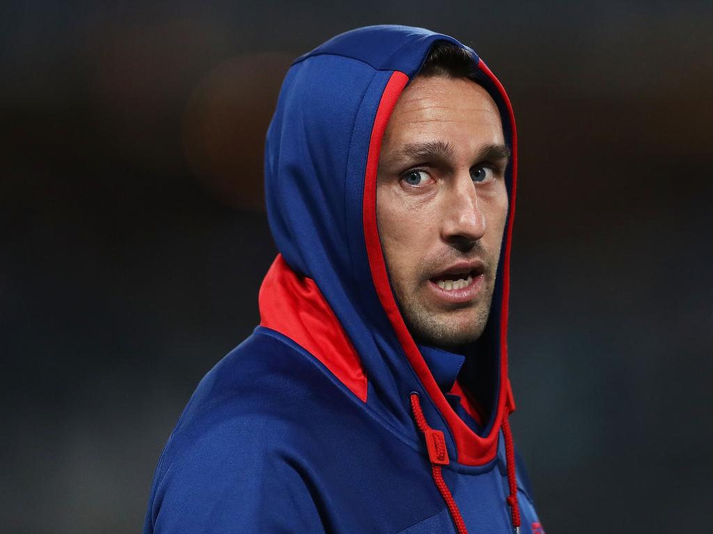 SYDNEY, AUSTRALIA - JUNE 02:  Mitchell Pearce of the Knights watches warm up before the round 13 NRL match between the Parramatta Eels and the Newcastle Knights at ANZ Stadium on June 2, 2018 in Sydney, Australia.  (Photo by Mark Metcalfe/Getty Images)