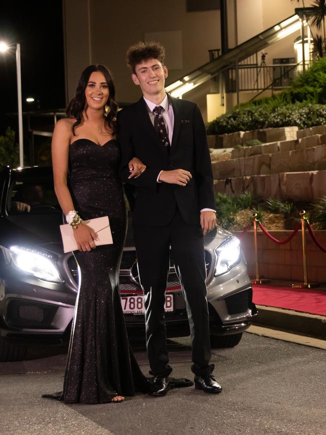 Charlotte Perkins and Luke Hawkins. Hillcrest Christian College 2020 school formal. Photo: Supplied