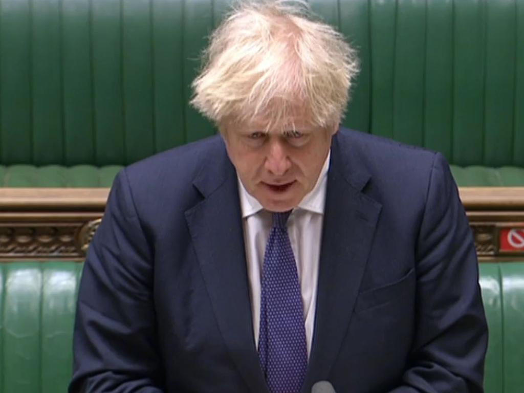 UK Prime Minister Boris Johnson warned the measures were needed with the virus spreading at ‘frightening’ speed. Picture: Robert Bodman / AFP