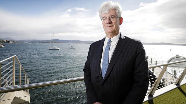 Economist Saul Eslake is critical of a plan to build the replacement ferries in Australia. Picture: Richard Jupe