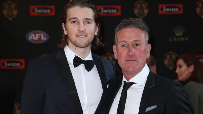 Western Bulldogs young gun Marcus Bontempelli and dad Carlo. Pic: Michael Klein