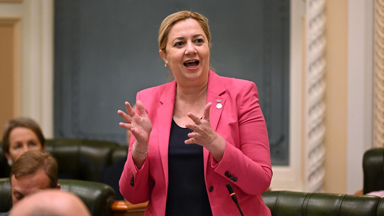 BRISBANE, AUSTRALIA - NewsWire Photos - MARCH 15, 2023.Queensland Premier Annastacia Palaszczuk speaks during Question Time at Parliament House. Picture: Dan Peled / NCA NewsWire