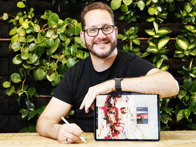 CEO and co-founder of Savage Interactive James Cuda is about to launch their latest update to their Apple award winning iPad app for artists called Procreate 5. Picture: Zak Simmonds