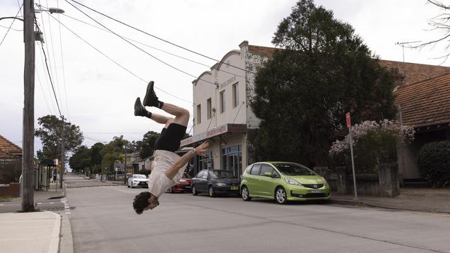 Parkour practice: one side of this street in Sydney’s Burwood LGA is under curfew from 9pm-5am; the other side in the Inner West Council area is not. Picture: Getty Images