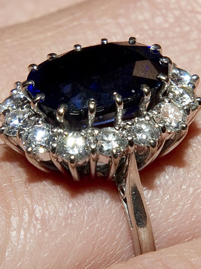 A close up of Kate Middleton's engagement ring. Picture: Arthur Edwards