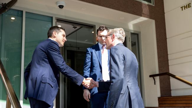 Premier Dominic Perrottet meeting community leaders at the Jewish Museum in Sydney. Picture NCA NewsWire / Seb Haggett