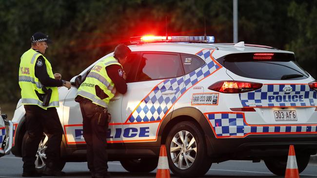 Police at the scene of the deadly hit run. (Image/Josh Woning)