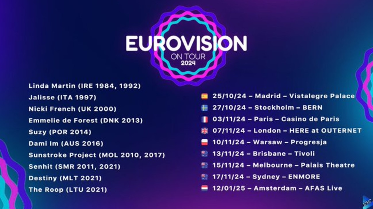 Eurovision on Tour line-up poster