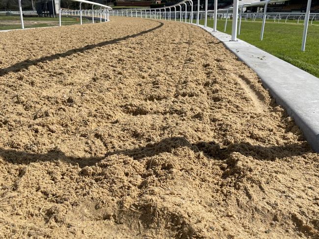 The track is made from recycled materials including carpet.