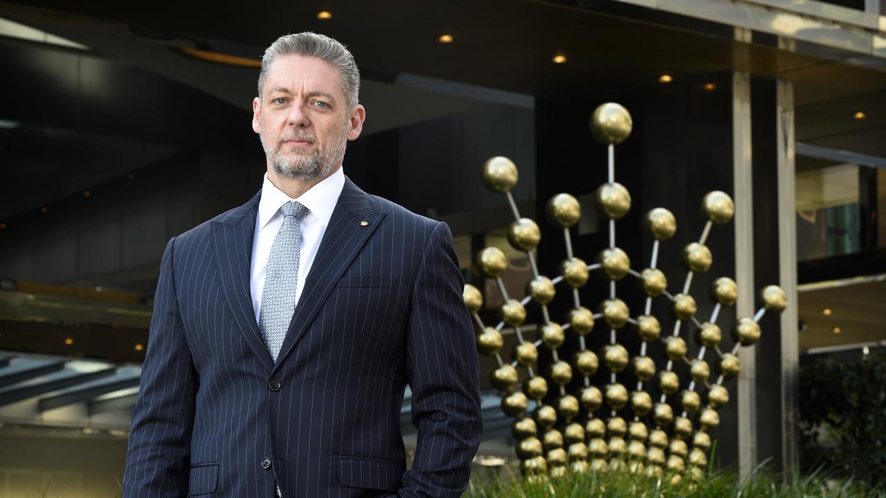 Crown Resorts chief executive Ciaran Carruthers at Crown Casino in Melbourne. Picture: NCA NewsWire / Andrew Henshaw