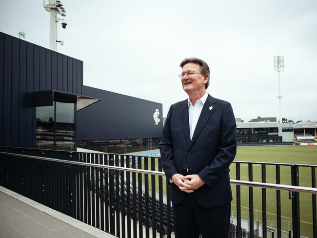 New Blues President Rob Priestley at IKON Park. Pictures: Carlton FC