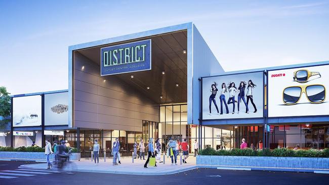 Artist’s impression of the District Outlet Centre, Parafield. Supplied.