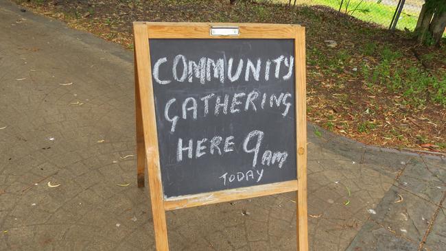 Sunnybank locals gathered regularly to keep the pressure on council. Picture: Kristy Muir