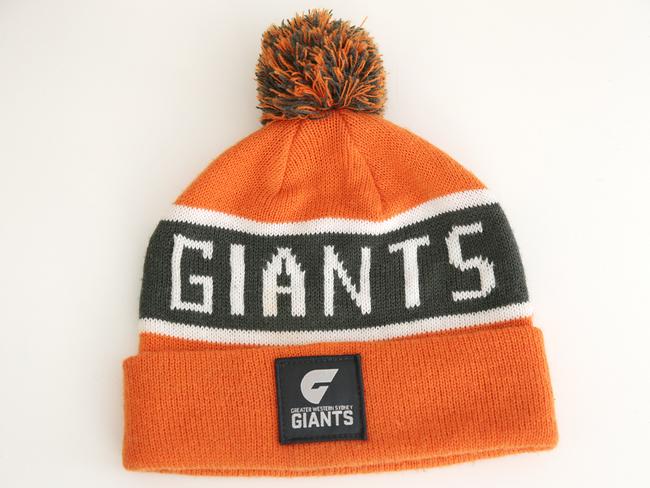 GWS beanie: My cousin Adam (Kennedy) plays for GWS Giants. Since moving here his friends have become my little family and I enjoy going to the footy to see him play every other week. It’s such a comfort for a Melbourne girl — it reminds me of home.