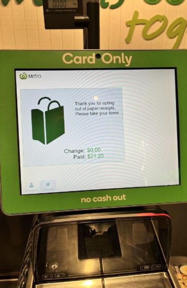 Woolworths is expanding AI on self-serve check-outs. Picture: Supplied