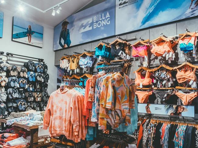 Billabong store.  Supplied