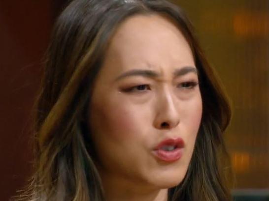 Mel gives Sabina contestant a stern talking to, to stop being disappointed in herself. Picture: Channel 10