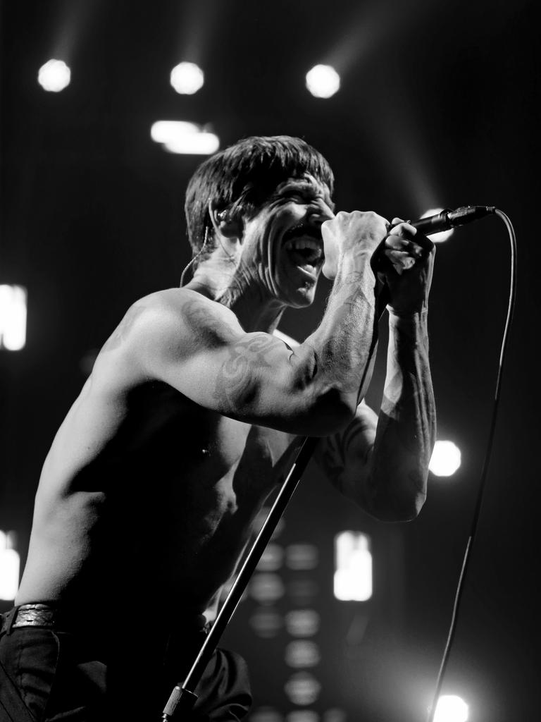 Red Hot Chili Peppers kick off their Australian tour at Hobart's Derwent Entertainment Centre. Picture: PATRICK GEE