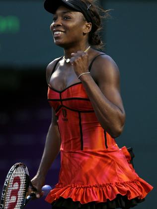 Venus Williams on the set of Moulin Rouge.