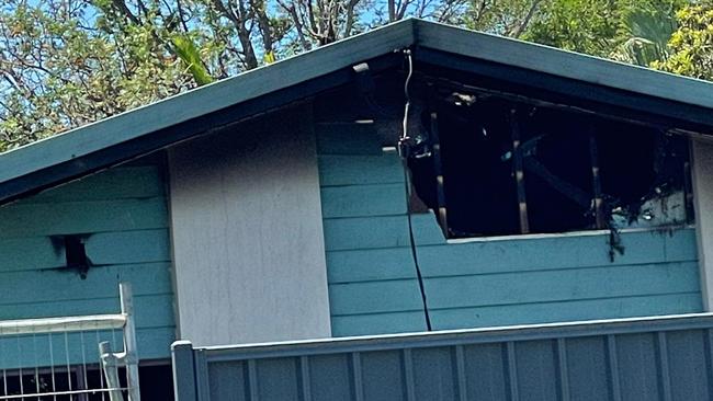 The aftermath of a house fire in Torquay, Hervey Bay, on Tuesday, October 25.