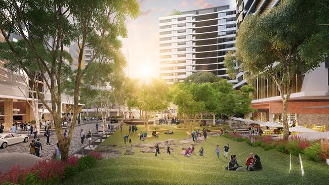 AN artist's impression of Pellicano and Perri projects $600 million masterplanned South City Square project at Woolloongabba.