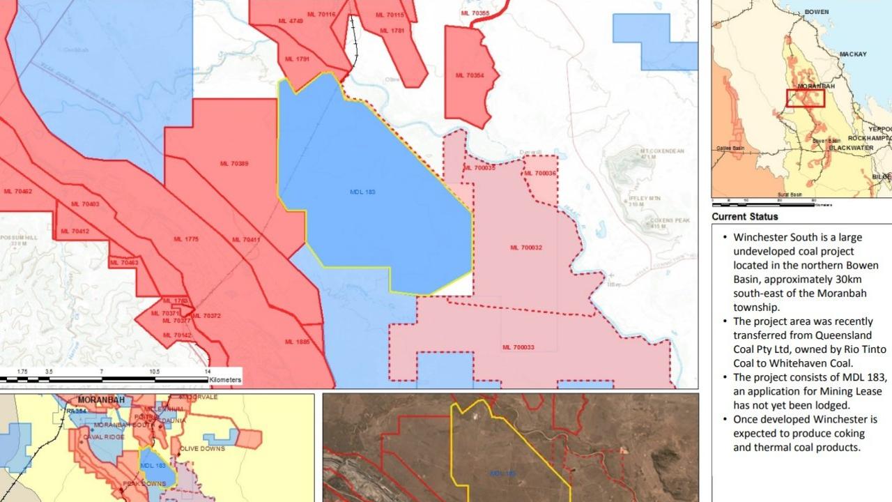 Metallurgical coal mining Winchester South Project, located in Queensland's Bowen Basin, will employ 500 people during construction and 500 ongoing workers.