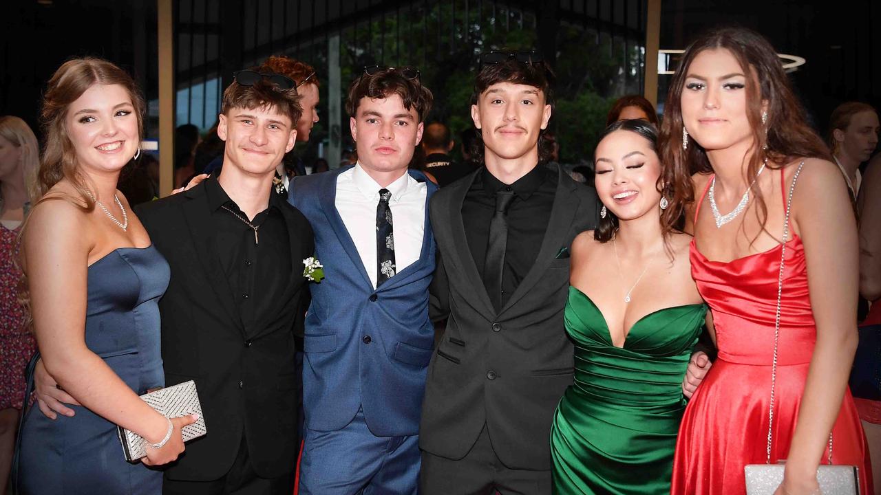 Molly, Jack, Jackson, Jep, Nicole and Jess at Caloundra State High School formal. Picture: Patrick Woods.