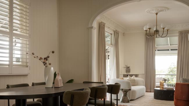 High ceilings and muted colours throughout.