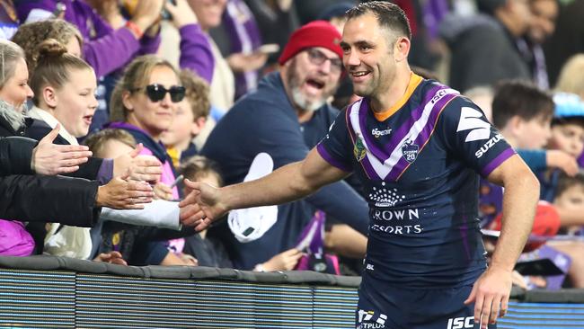 The Storm skipper has time to enjoy his footy. (Scott Barbour/Getty Images)