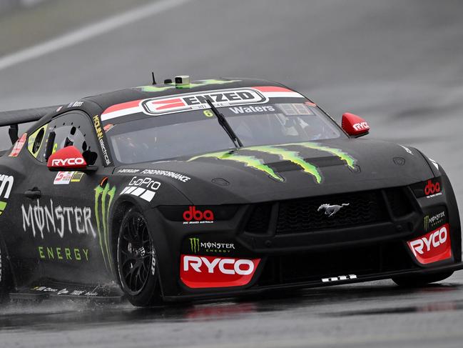 TAUPO, NEW ZEALAND - APRIL 20: Cam Waters driver of the #6 Monster Energy Racing Ford Mustang GT takes pole position in the top 10 shootout during the ITM Taupo Super400, part of the 2024 Supercars Championship Series at Hidden Valley Raceway, on April 20, 2024 in Taupo, New Zealand. (Photo by Kerry Marshall/Getty Images)