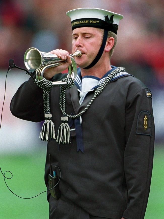 The Last Post played before an eerily quiet MCG crowd is always haunting.