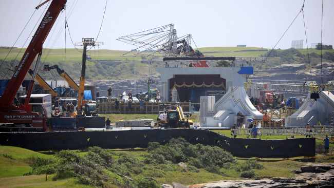 Film and TV producers will receive a tax offset of 30 per cent to encourage film making in Australia. The set of Thor: Love And Thunder being constructed at The Coast Golf Club at Little Bay, Sydney. Picture: Christian Gilles / NCA NewsWire