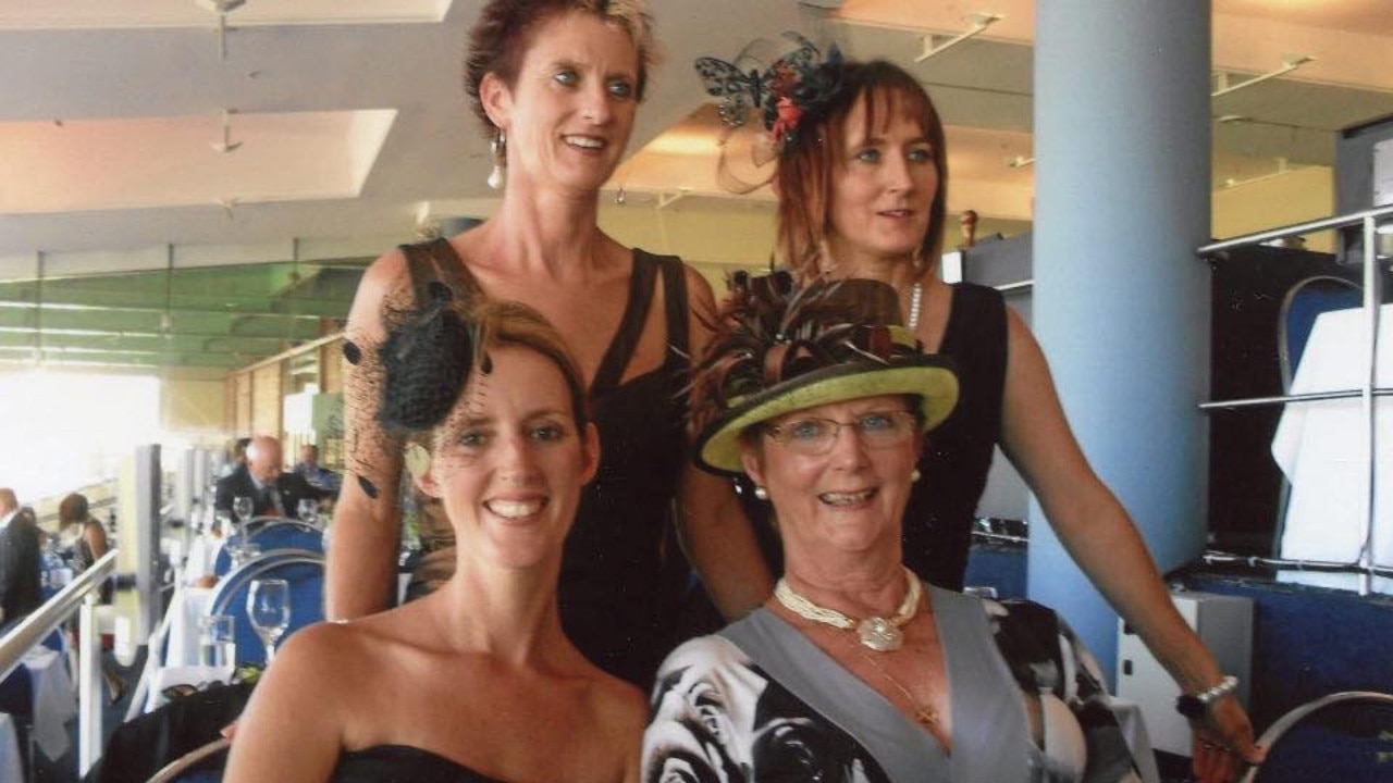 Marnie Kelly (bottom left) dressed up for race day. Picture: Haydon Racing.