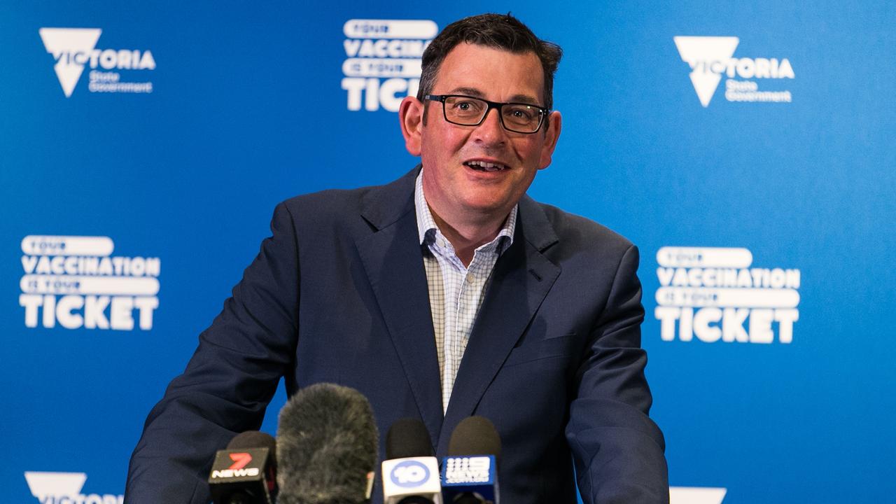 Victoria Premier Daniel Andrews speaks at a media conference on October 24, 2021 in Melbourne. Picture: Asanka Ratnayake/Getty Images