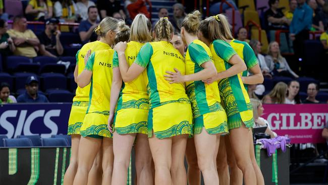 Australia leads by five points at the first break. Picture: Russell Freeman/Getty Images