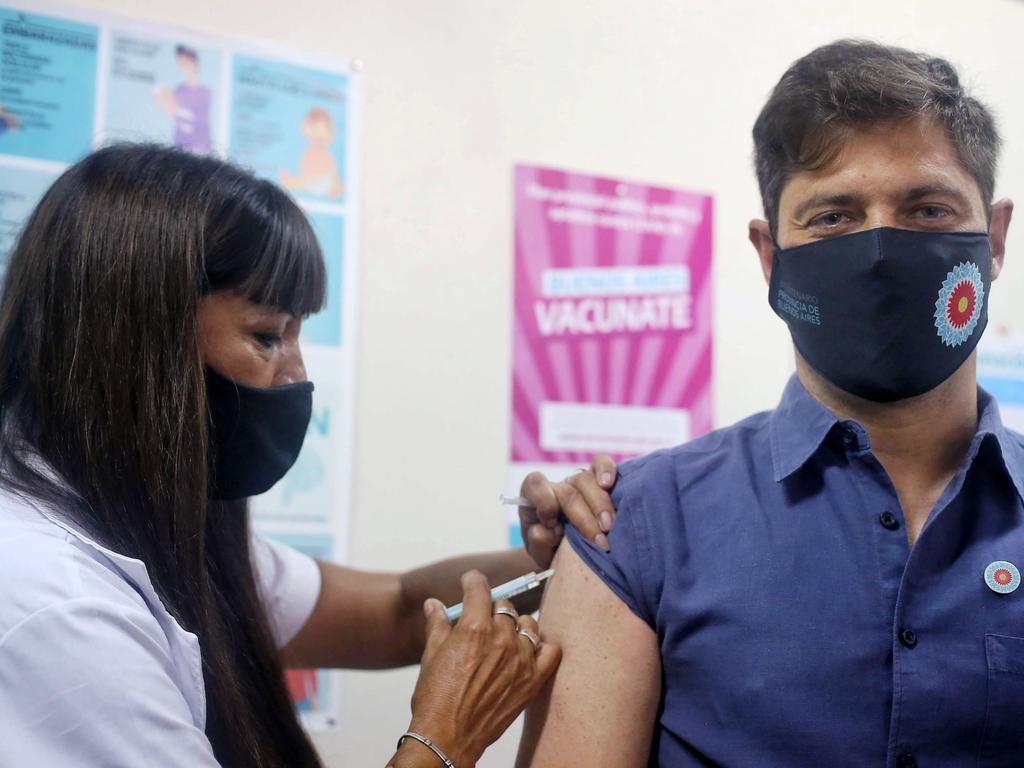 Argentina has launched a COVID-19 vaccination campaign with the Sputnik V shots developed by Russia, the government said. Picture: Buenos Aires Province Government / AFP