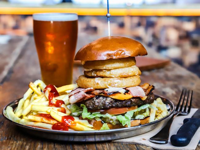 The Clock’s Big Ben hamburger. Picture: Jenifer Jagielski