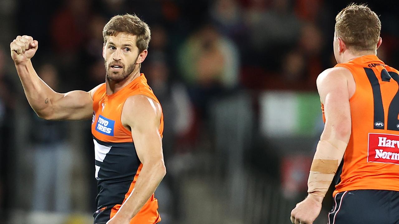 Callan Ward is hoping to add significantly to his career tally of 133 goals from 270 games when he shifts forward this season. Picture: Mark Kolbe/Getty Images