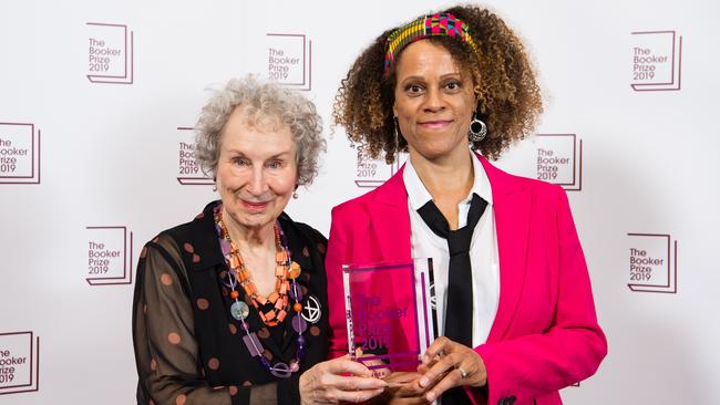 The Booker judges have awarded the prize to joint winners for the first time in almost 30 years: Margaret Atwood, left, and Bernardine Evaristo, right.