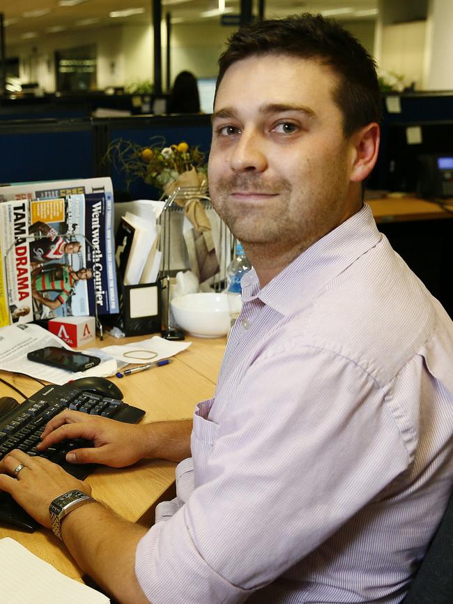 Manly Daily journalist Robbie Patterson. Picture: John Appleyard