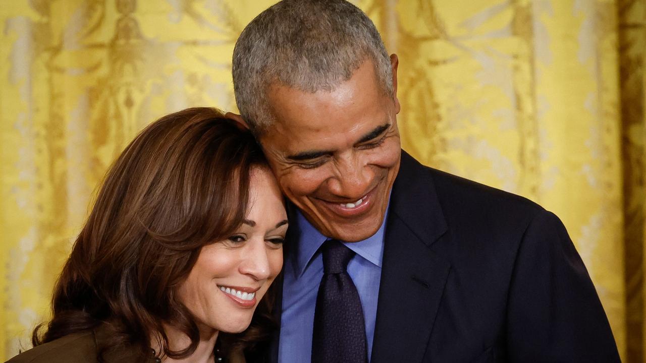 Barack Obama and Kamala Harris in 2010. Picture: Chip Somodevilla/Getty/AFP