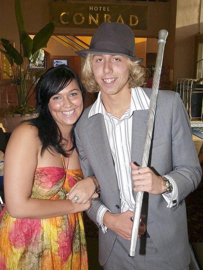 NOVEMBER 14, 2005: News. Reporter: Katie Ots. Palm Beach Currumbin State School formal at Conrad Jupiters Casino, Broadbeach. Phylene Turner and Steve Griffin. PicAlex/Carter