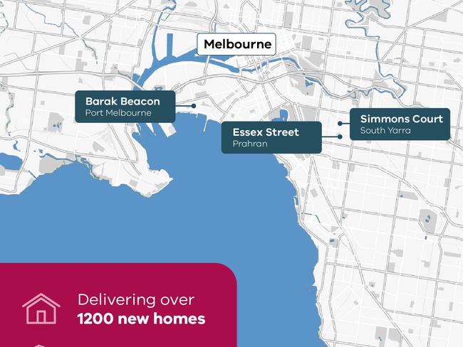 More than 1400 new homes — including 650 for social housing tenants — will be built in premium inner city and bayside suburb.