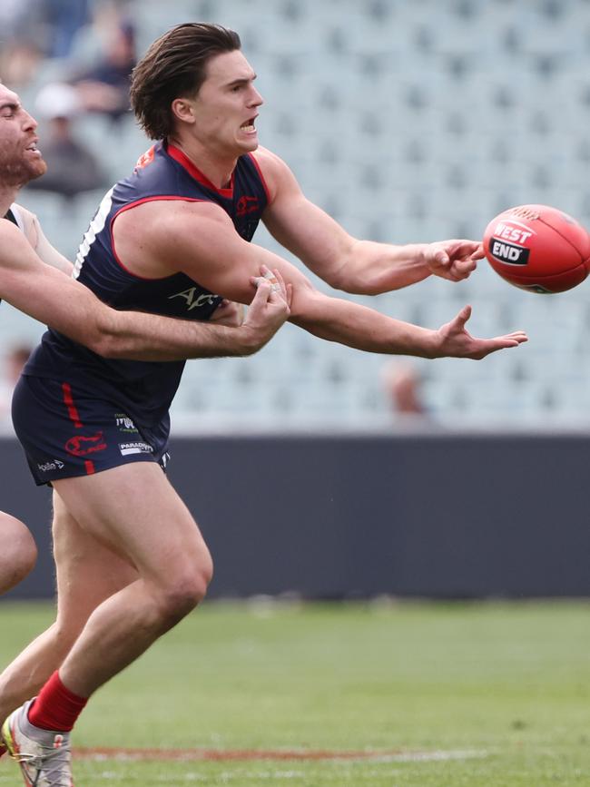 Nick Lowden was recruited to the Redlegs in 2022 and played 22 SANFL games for the club. Picture: SANFL Image/David Mariuz