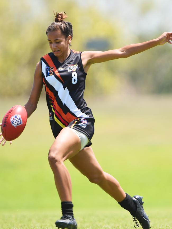 U18 National Female KickStart Championships -Northern Territory V Victoria. NT player Tayla Thorn.