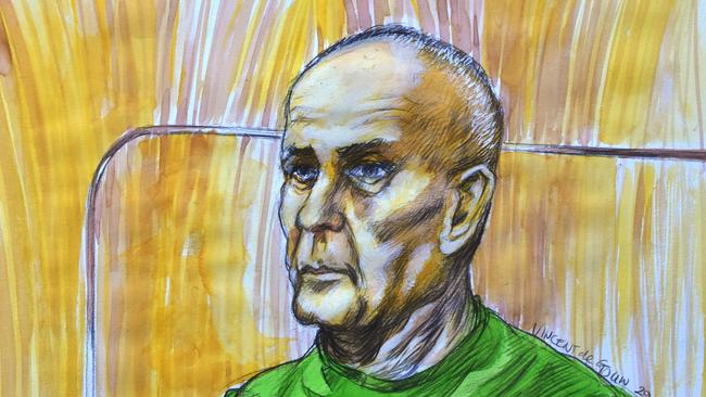 Sketch of former Sydney teacher Chris Dawson. Picture: NCA NewsWire/Vincent de Gouw