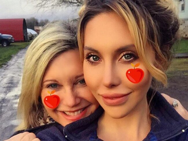 Olivia Newton-John’s daughter Chloe Lattanzi has asked for “healing prayers”. Picture: Instagram