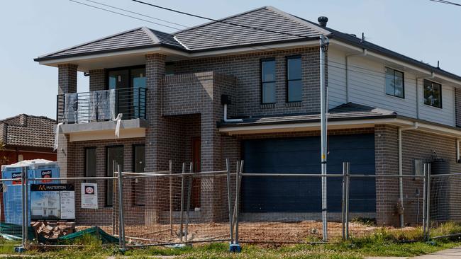 New housing in Sydney’s outer suburbs. The NSW government scrutinised – and rejected – 30 suburbs for higher density as part of its turbocharged housing plan. Picture: NCA NewsWire/Nikki Short