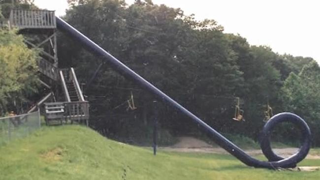 A test dummy was decapitated on this water slide in New Jersey before it opened.