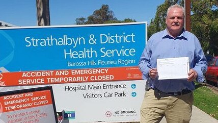 Member for Hammond, Adrian Pederick is calling on the state government to re-open the emergency department at the Strathalbyn &amp; District Health Service three years after its closure during the Covid-19 pandemic.